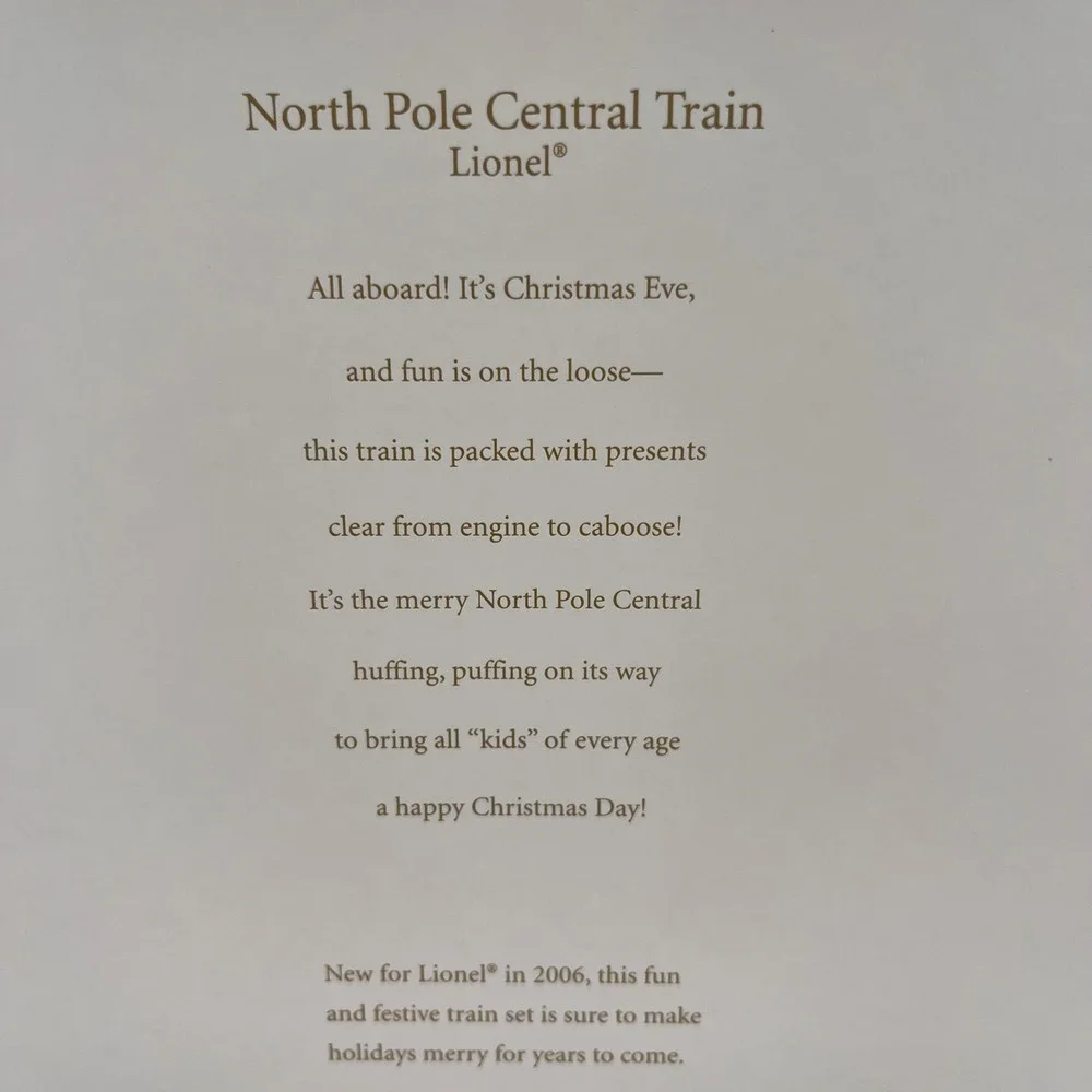 Hallmark Keepsake 2007 North Pole Central Train Lionel Ornaments Set of 5 Mini